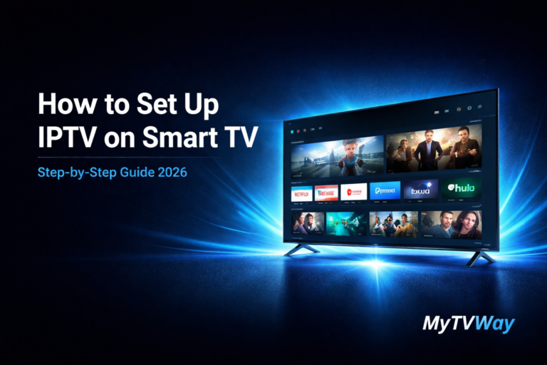IPTV Smart TV setup guide 2026 how to install UK IPTV on Samsung LG Sony Smart TV MyTVWay