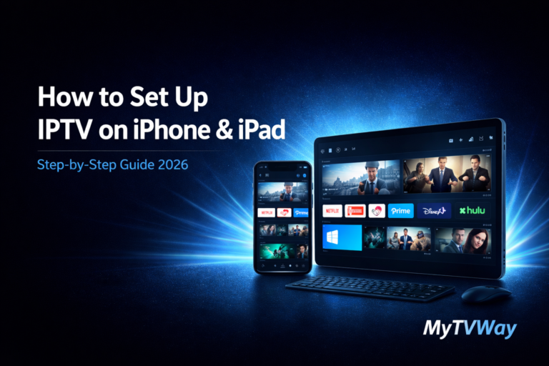 IPTV iPhone iPad setup guide 2026 how to install UK IPTV on iOS devices MyTVWay